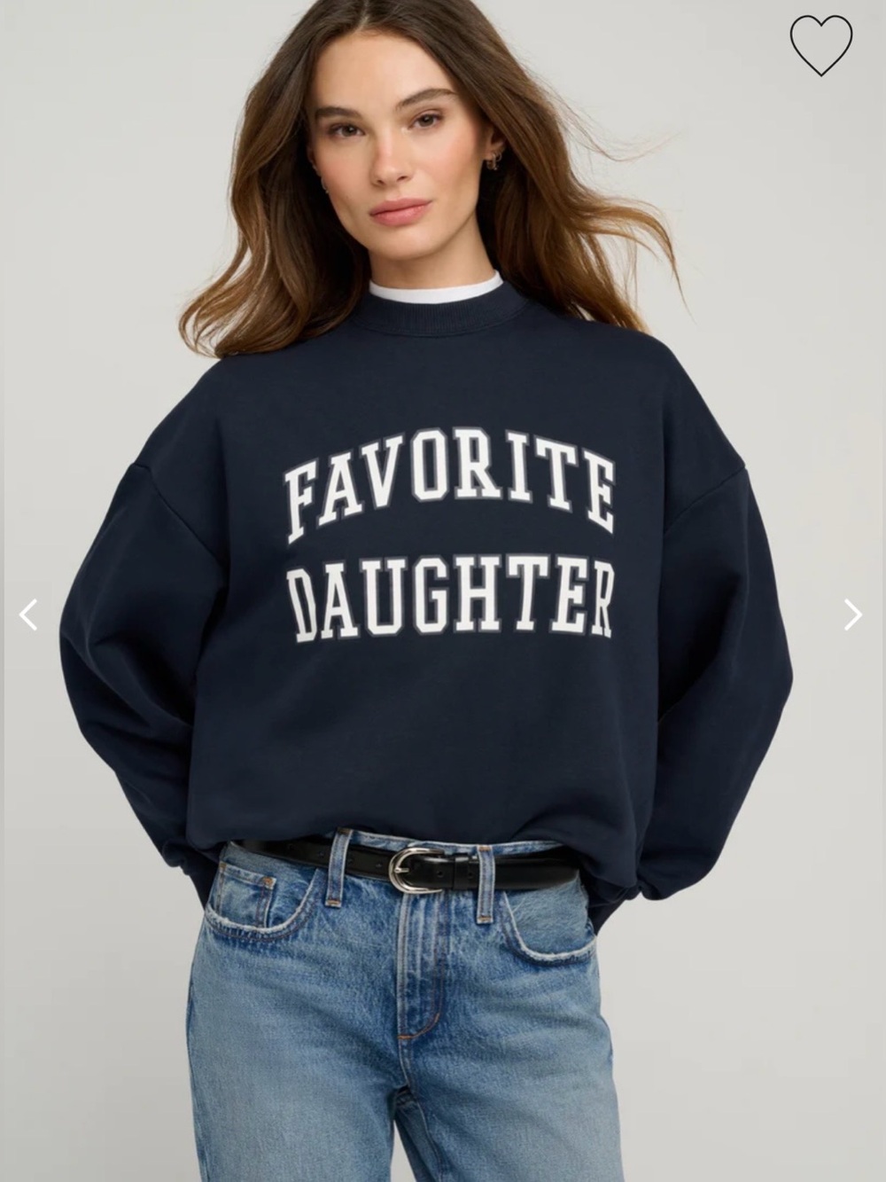 FAVORITE DAUGHTER | SMALL THE COLLEGIATE CLASSIC SWEATSHIRT IN NAVY BLUE - Picture 1 of 7
